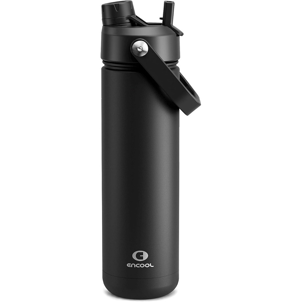 ENCOOL Black Night 26oz Insulated Stainless Steel Water Bottle NIB